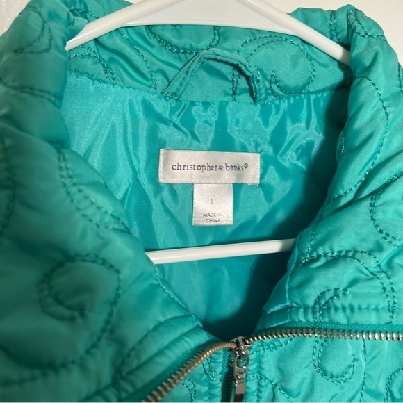 Christopher & Banks Sleeveless Vest Green Ombre - Picture 7 of 11